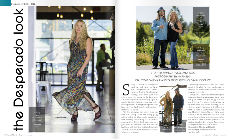 Desperado feature page in summer edition of BFQ magazine.