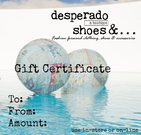 Image of a mock-gift certificate